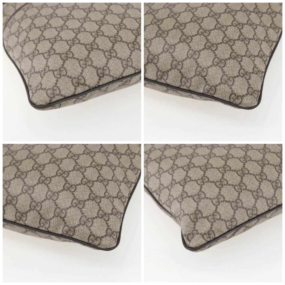 GUCCI GG Supreme Shoulder Bag PVC Beige Silver Auth 151520 - Picture 14 of 16